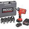 Набор из пресс-инструмента RIDGID RP 210-B с аккумулятором, зарядным устройством и пресс-клещами в прочном пластиковом кейсе